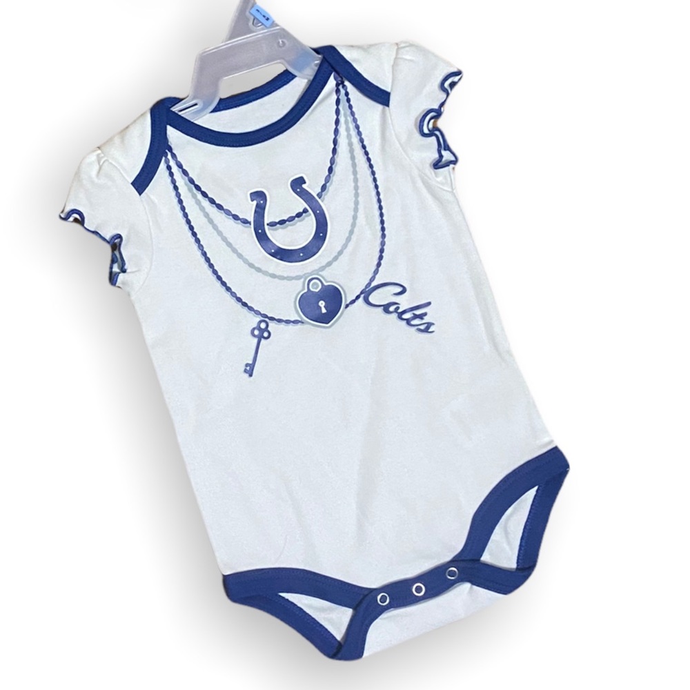 Baby Girls 3/6 Months COLTS NFL Team Apparel Onesie Blue & White